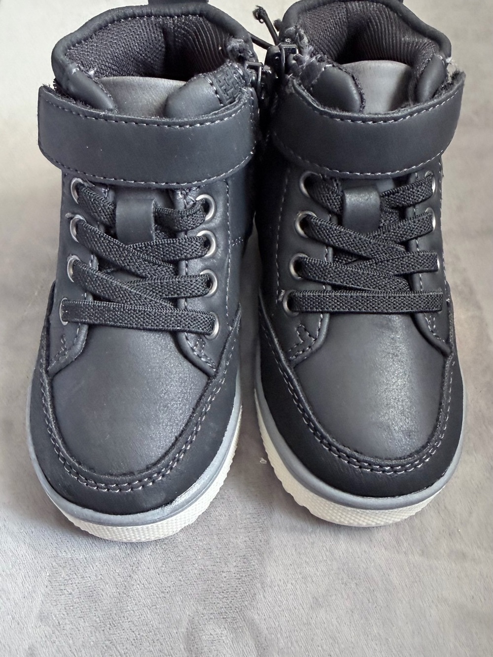 jcpenney Kids Black High-Top Sneakers with Velcro